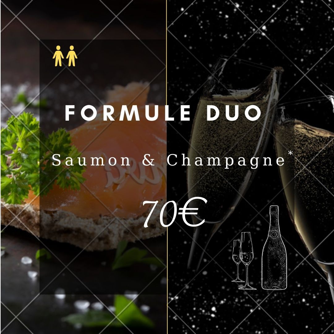 Formule duo Saumon et champagne du Barbizon